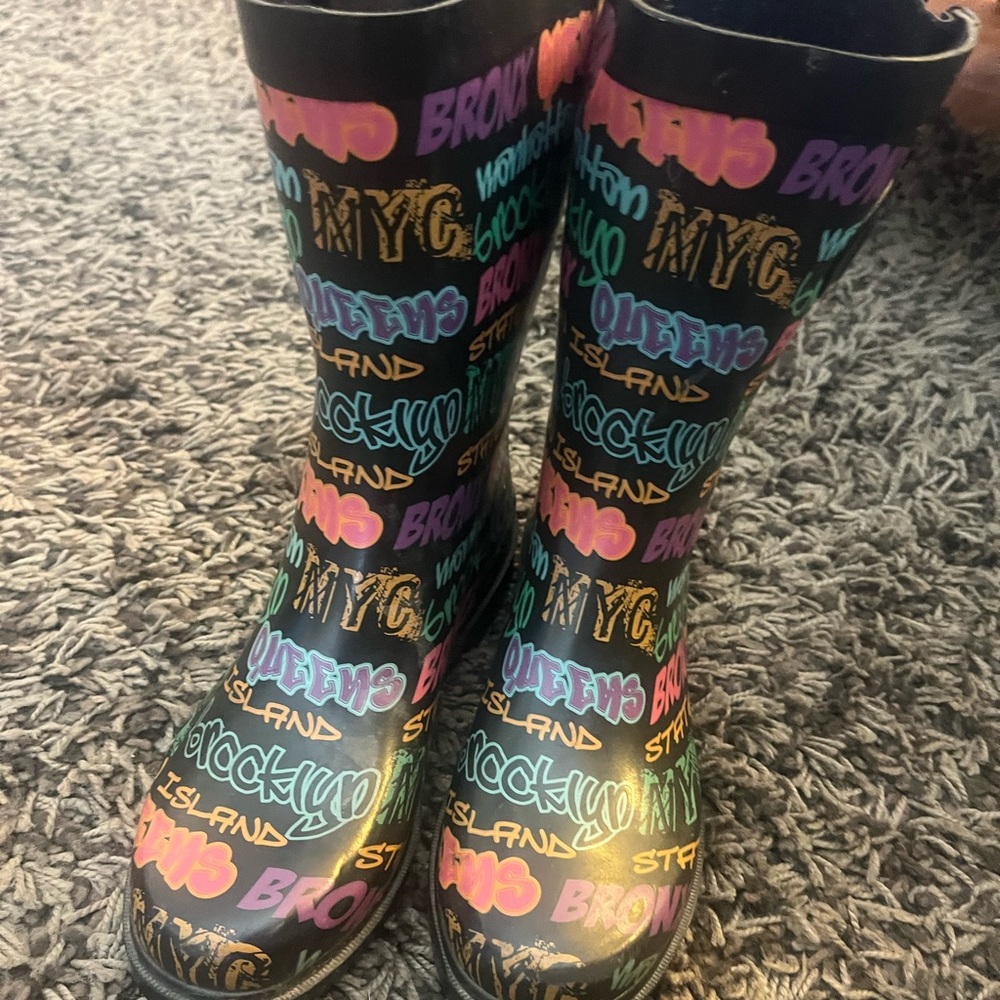 Brooklyn Bronx Queens Colorful ladies Rain Boots